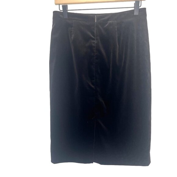 St. John Velvet Velour Pencil Skirt Brown Color Ladies Size 4 Evening Wedding - Picture 2 of 5